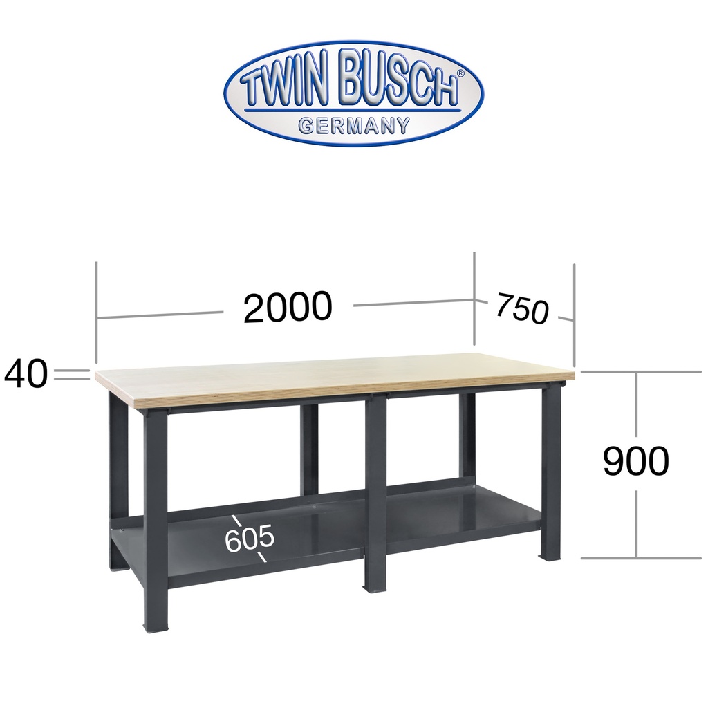 Établi Profi 2 m - TW 8057-G