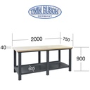 Établi Profi 2 m - TW 8057-G