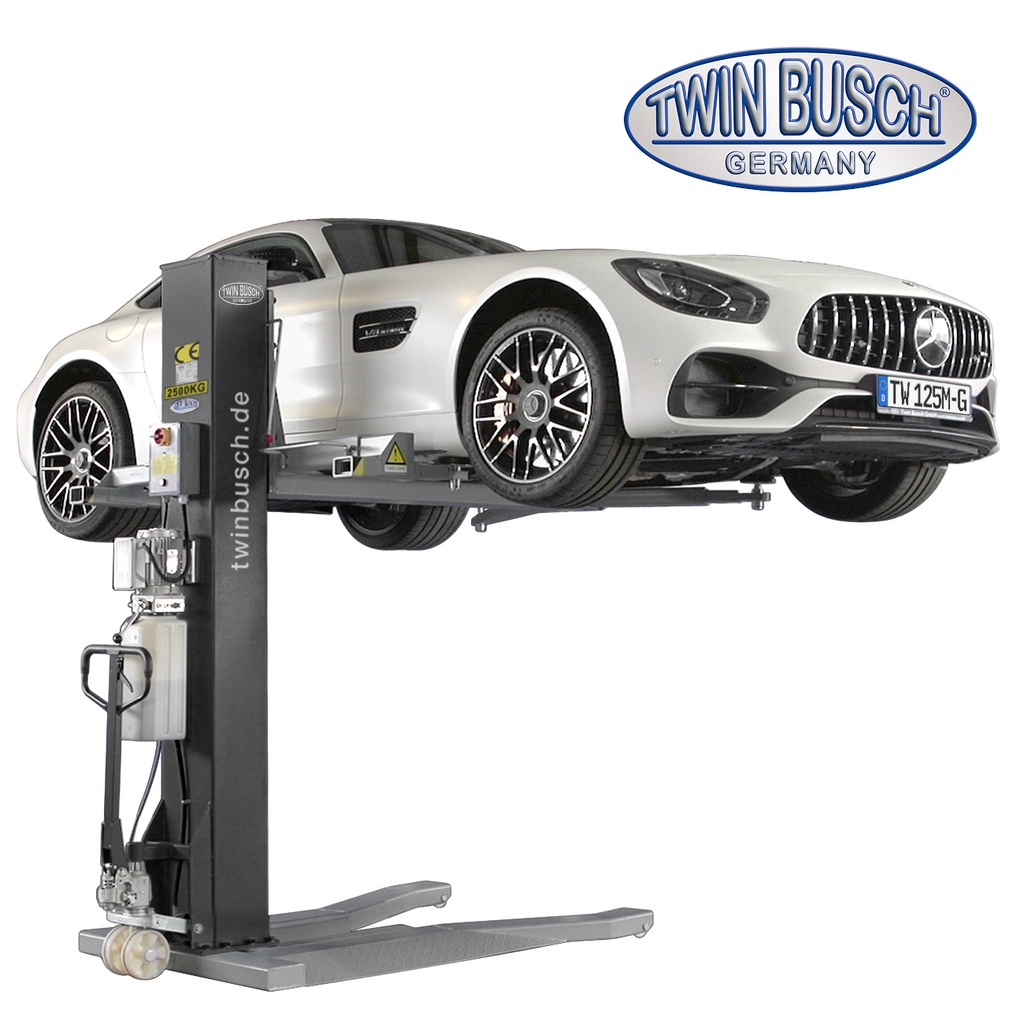 Pont élévateur 1 colonne - 2,5 tonnes - Mobile - gris