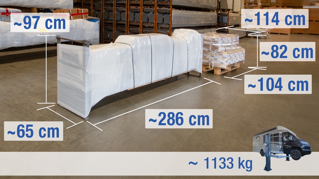 TW250W-400-G: 2-post-lift 5.0 t - clear floor - HEAVY LINE - GREY-Line