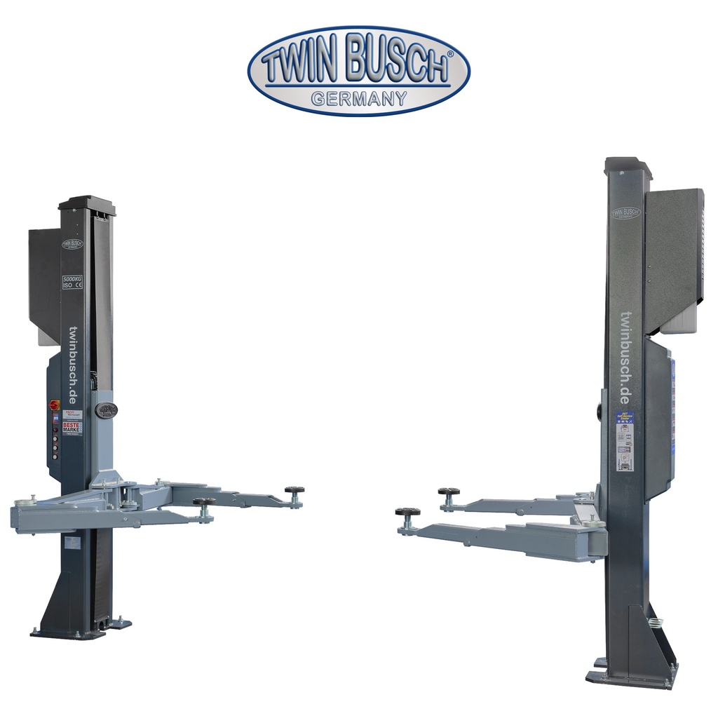 TW250W-400-G: 2-post-lift 5.0 t - clear floor - HEAVY LINE - GREY-Line