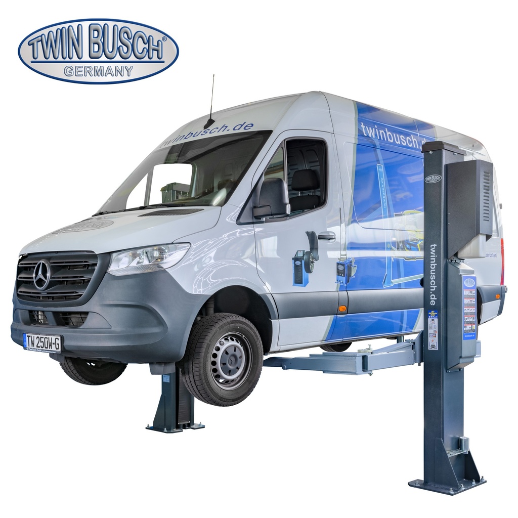 TW250W-400-G: 2-post-lift 5.0 t - clear floor - HEAVY LINE - GREY-Line