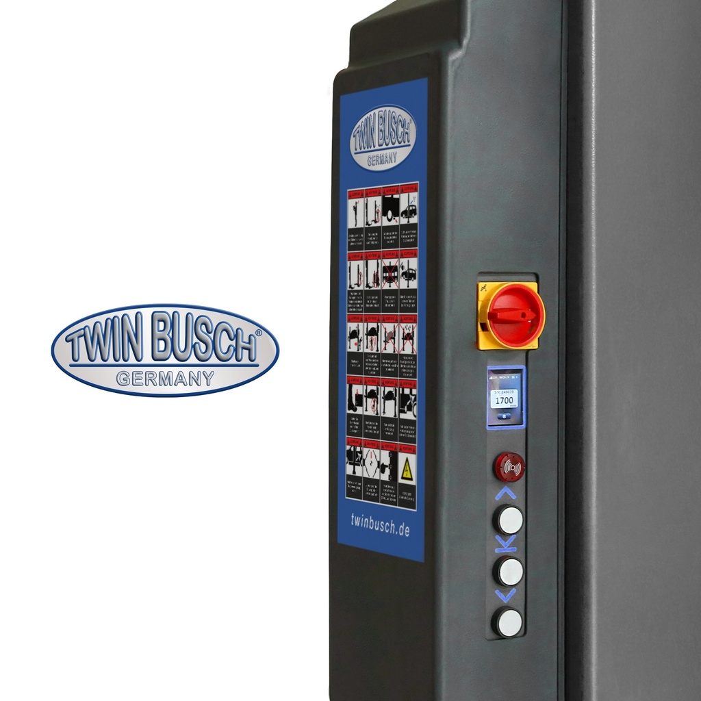 TW250W-400-G: 2-post-lift 5.0 t - clear floor - HEAVY LINE - GREY-Line