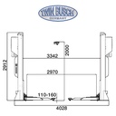 TW250W-400-G: 2-post-lift 5.0 t - clear floor - HEAVY LINE - GREY-Line