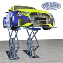 Pont élévateur ciseaux - 3 tonnes - Hauteur de levage 1m85 - à encastrer - couleur bleu