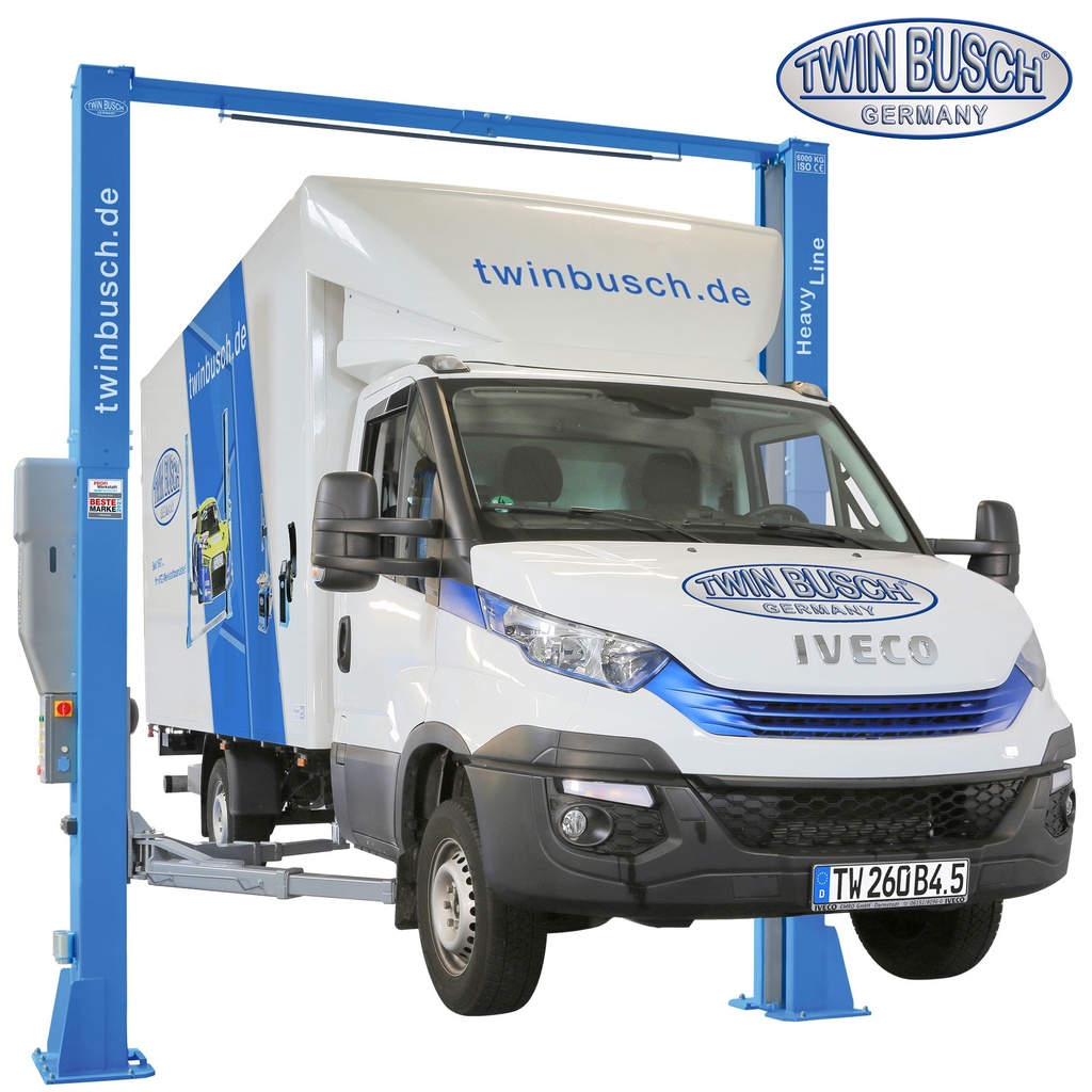 2-Säulen-Hebebühne 6,0 t – freier Boden – HEAVY LINE