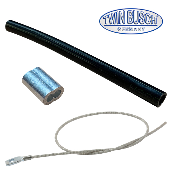 [E-HEB0498] Release cable set with crimp sleeve and protective sleeve for the Manual safety catch for TW242A