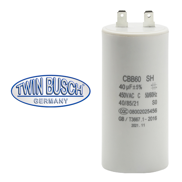 Betriebskondensator für TW127P / 230 V-Motoren von Zwei-Säulen-Hebebühnen, 40 µF