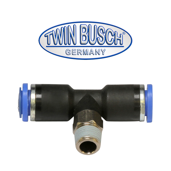 [E-DLZ0010] T-type connector, R 1/8"–8 mm