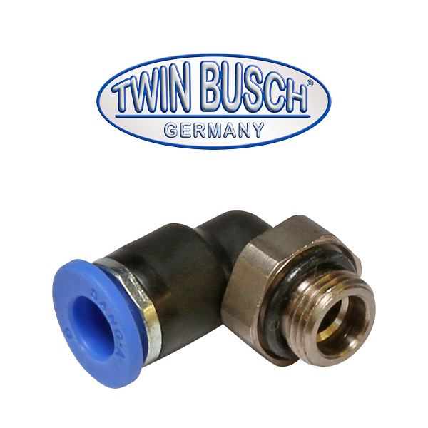 Angled plug-in connector G 1/8"–6 mm