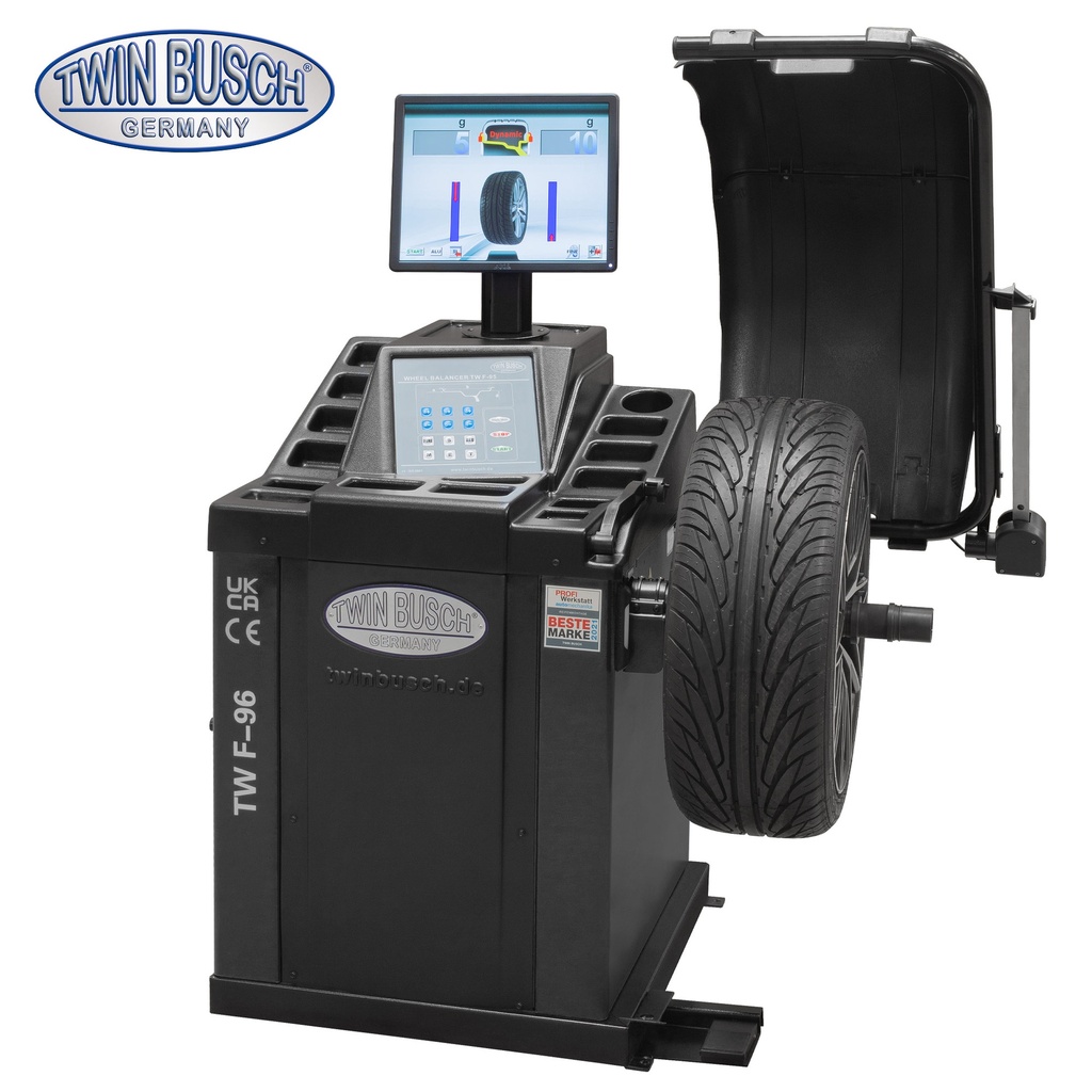 [TWF-96-G] Equilibratrice con bloccaggio pneumatico automatico delle ruote - Schermo a colori TFT - GREY-Line