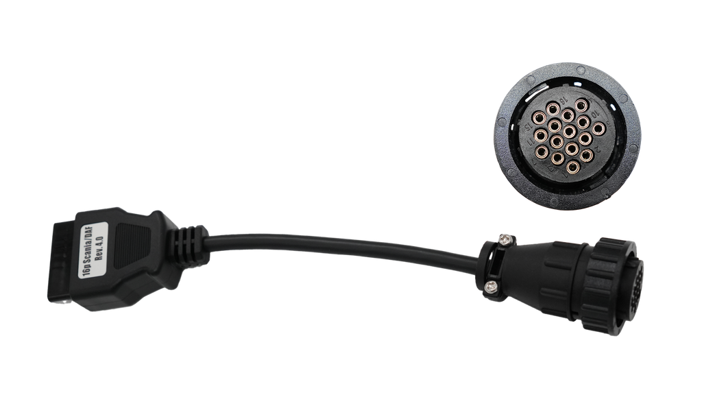 16pin Scania/DAF Truck OBD test cable 