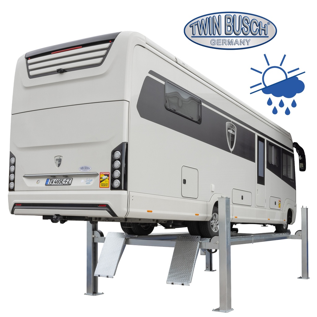 4-Säulen-Hebebühne 6,5 t – elektromagnetisch – verzinkt