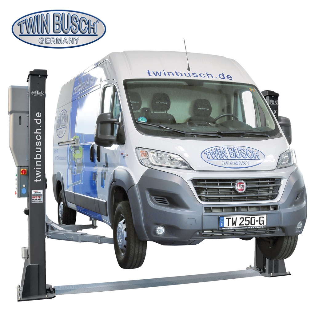 [TW250-400-G] 2-post car lift – 5 tonnes – HEAVY LINE – automatic – grey-line