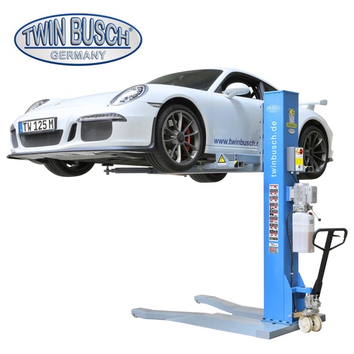 [TW125M-230] 1 Säulen Hebebühne 2.5 t Ultraflach - Mobil - Portabel